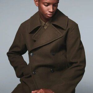 uniqlo +J Wool Blend Oversized Peacoat